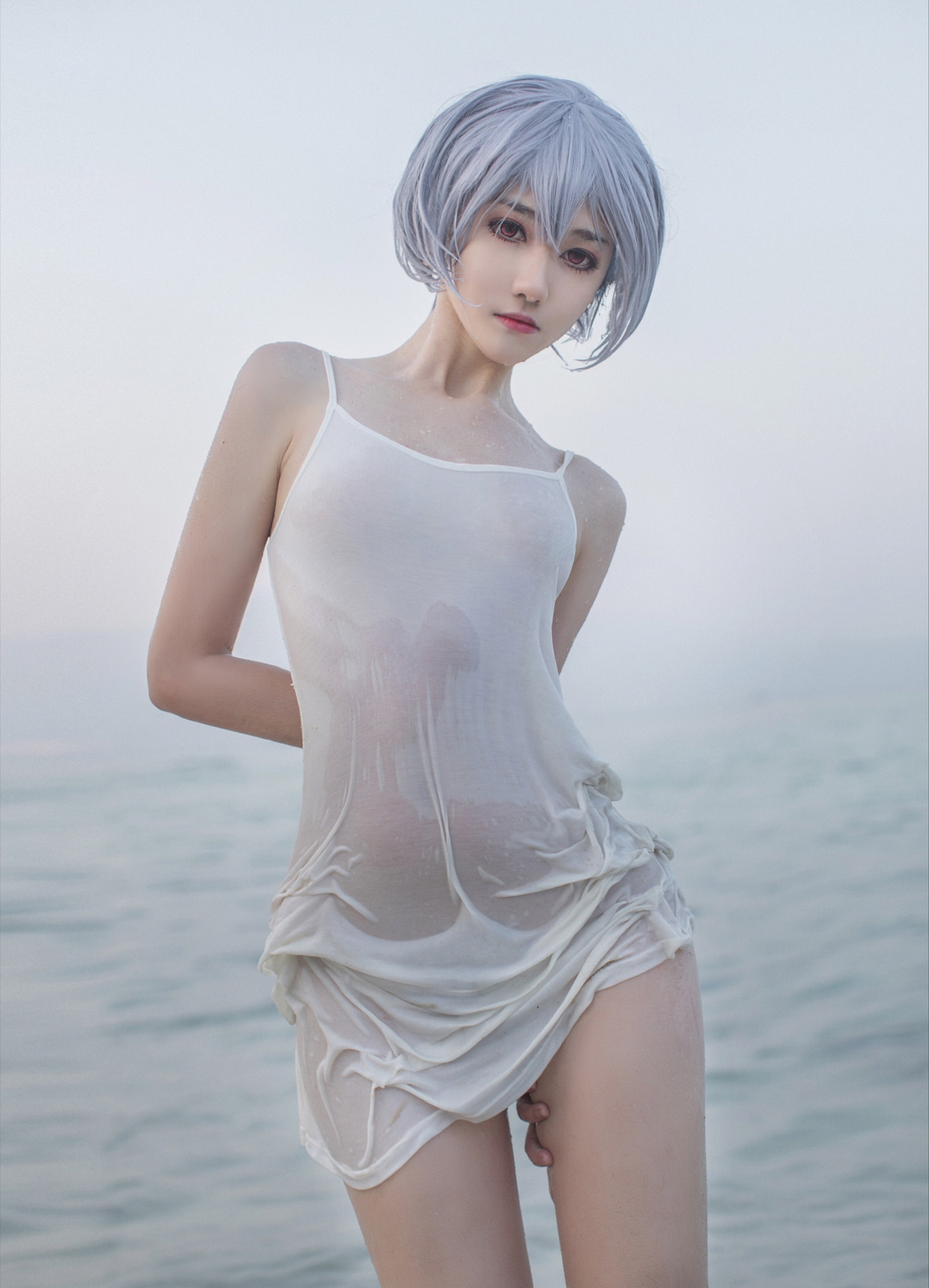 南桃Momoko - NO.002 绫波丽白裙 [25P]-XikXak